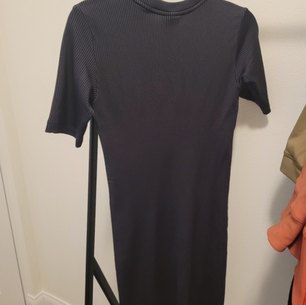 $55 Nike Bodycon Ribbed Dress In Black Size XS (size 4-6) - Picture 5 of 8